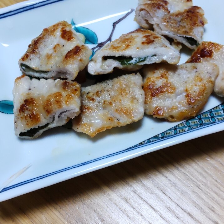 簡単！豚肉で大葉チーズサンド焼き☆